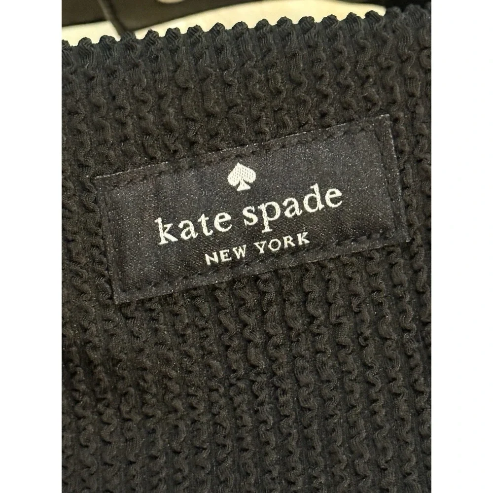 Kate Spade New York Black Textured Belt Bag Fanny Pack Zip Waist Bag
